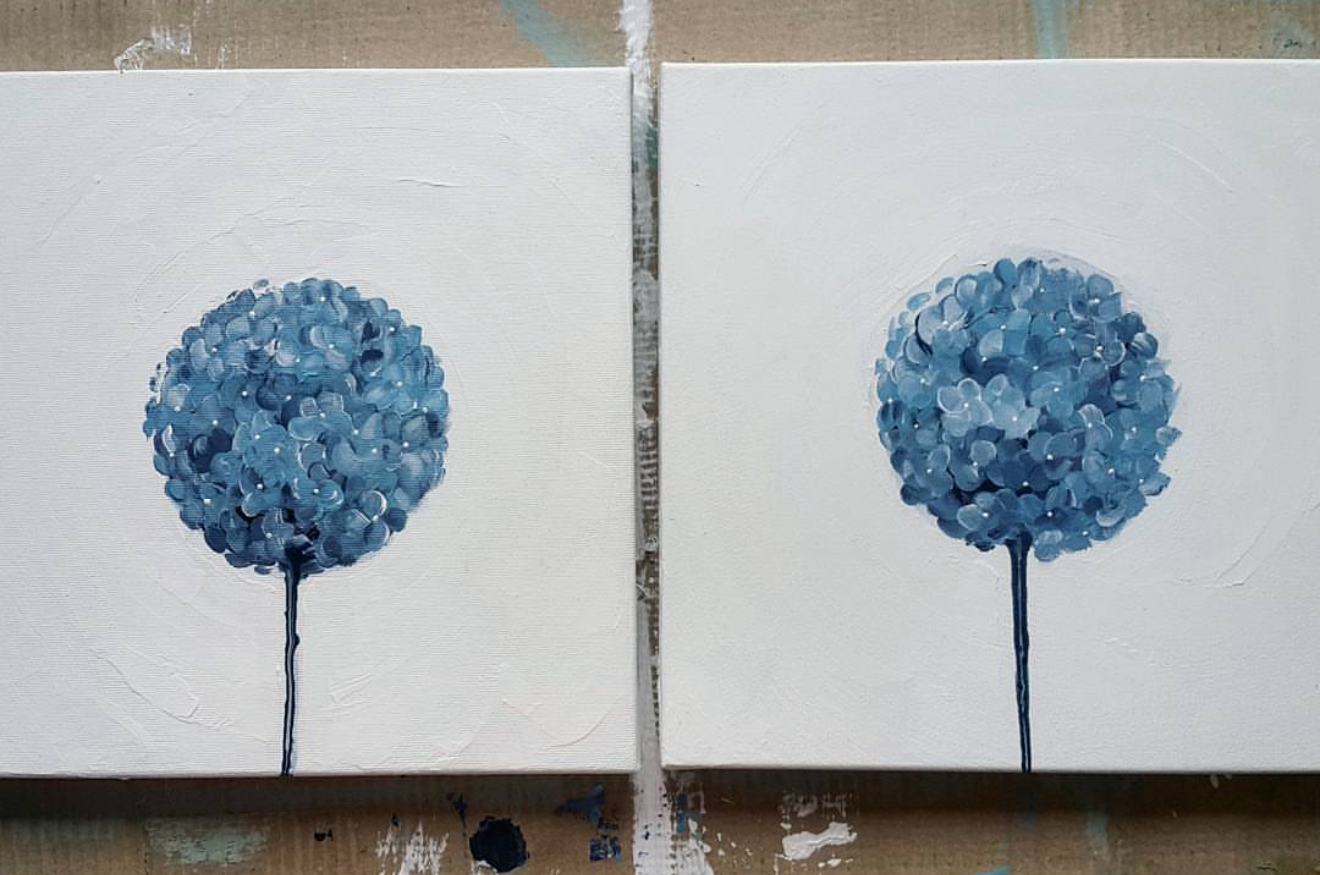 Hydrangea, dyptyk